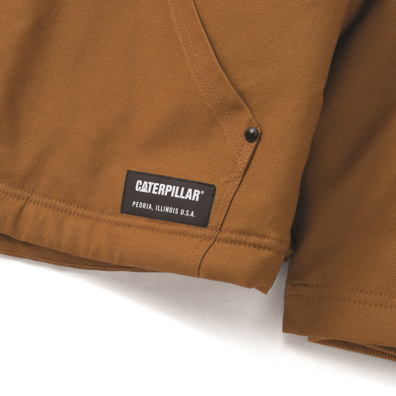 Caterpillar Hooded Sherpa Lined Men's Bronze Fleece Jacket