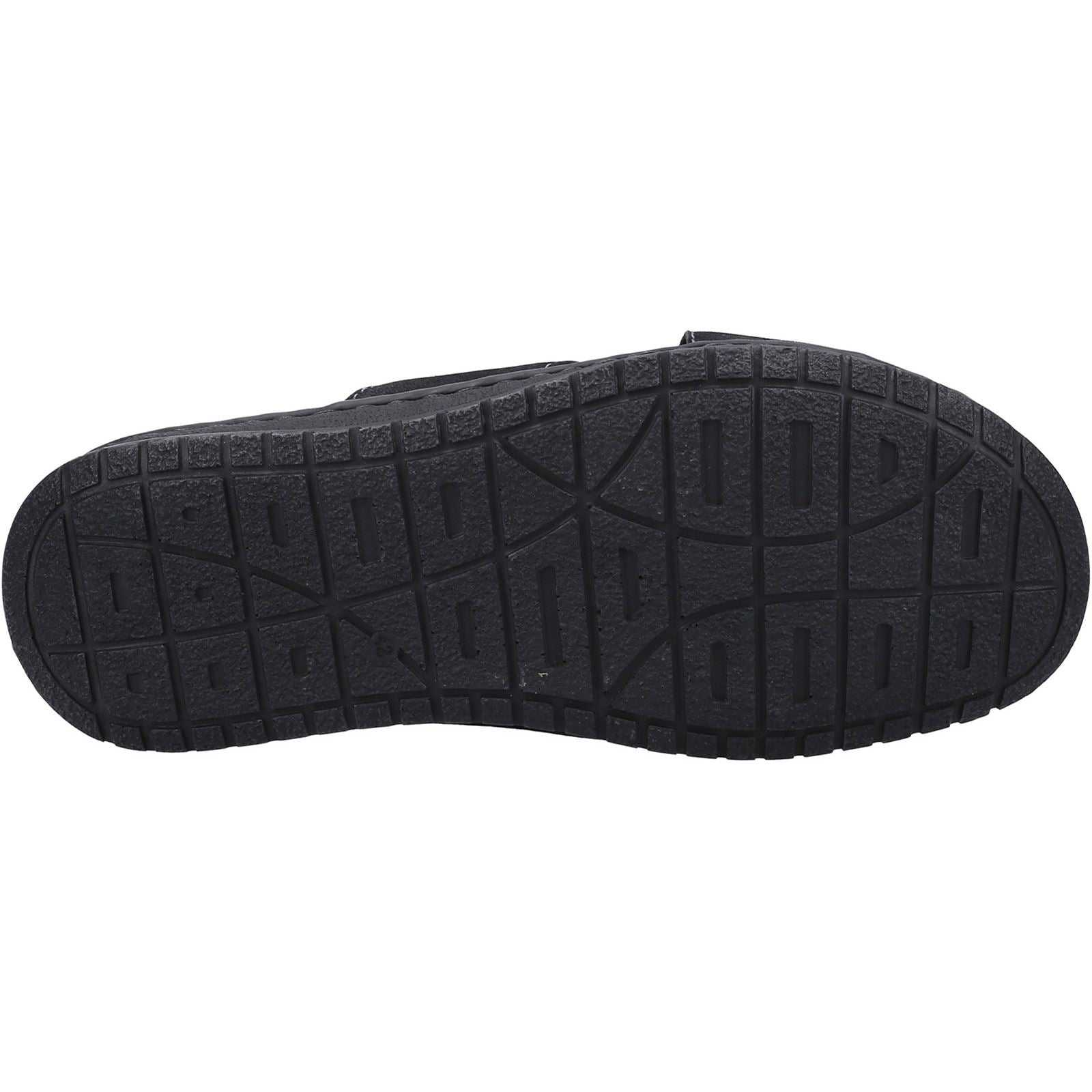 Hush Puppies Nile Cross Over Leather Men's Black Sandals