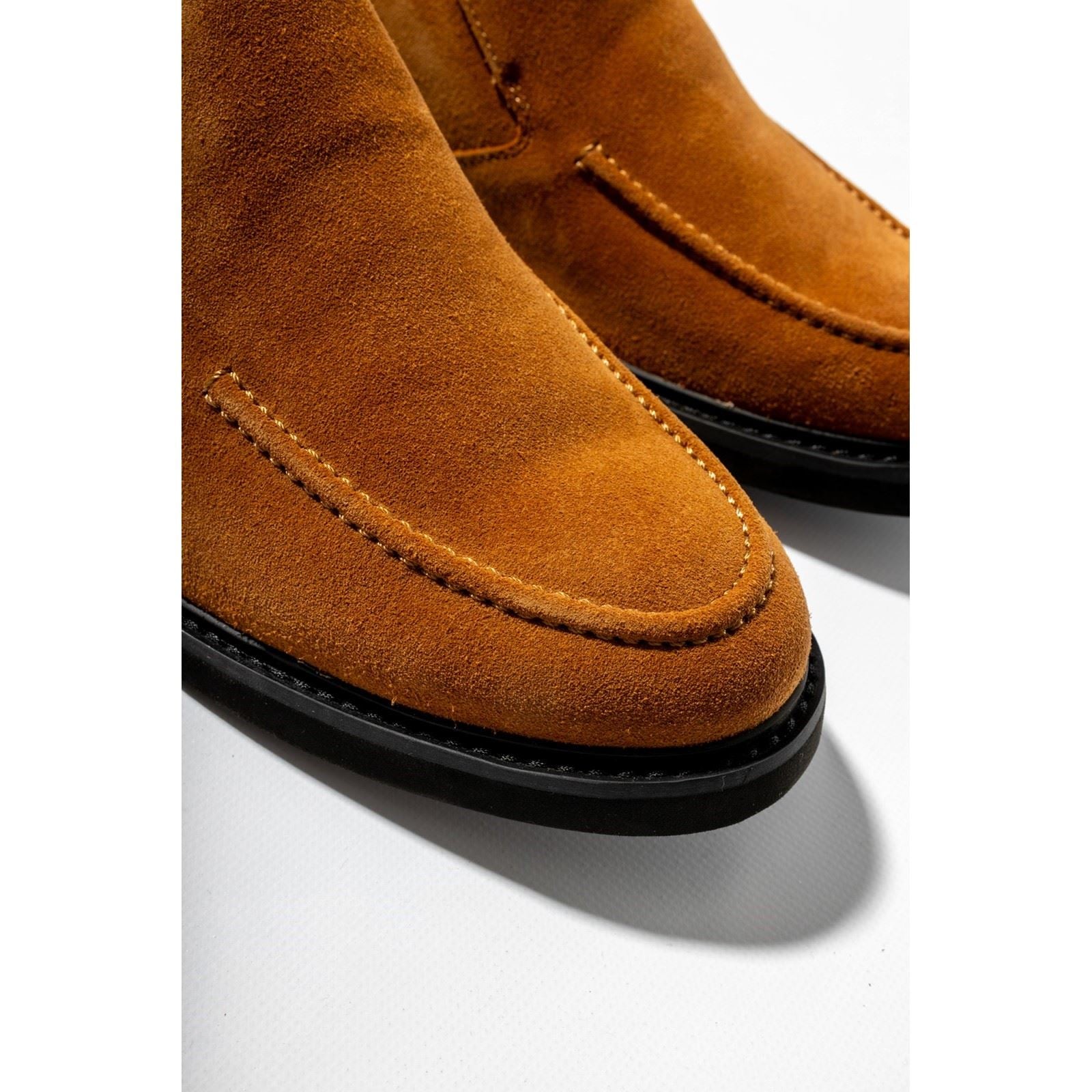 Hush Puppies Earl Slip On Suede Men's Chestnut Loafers
