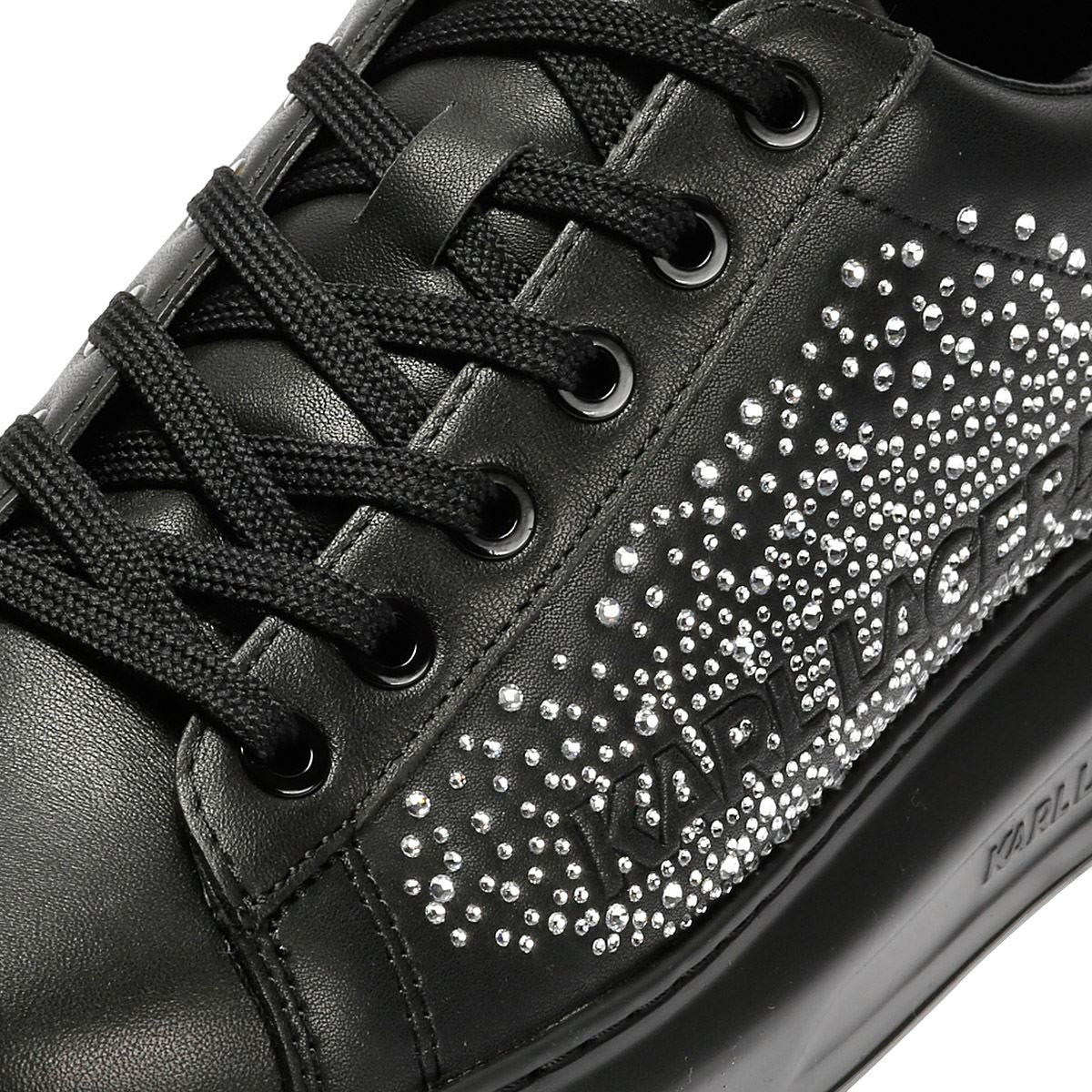 Karl Lagerfeld Kapri Konstellation Leather Women's Black/Silver Sneakers