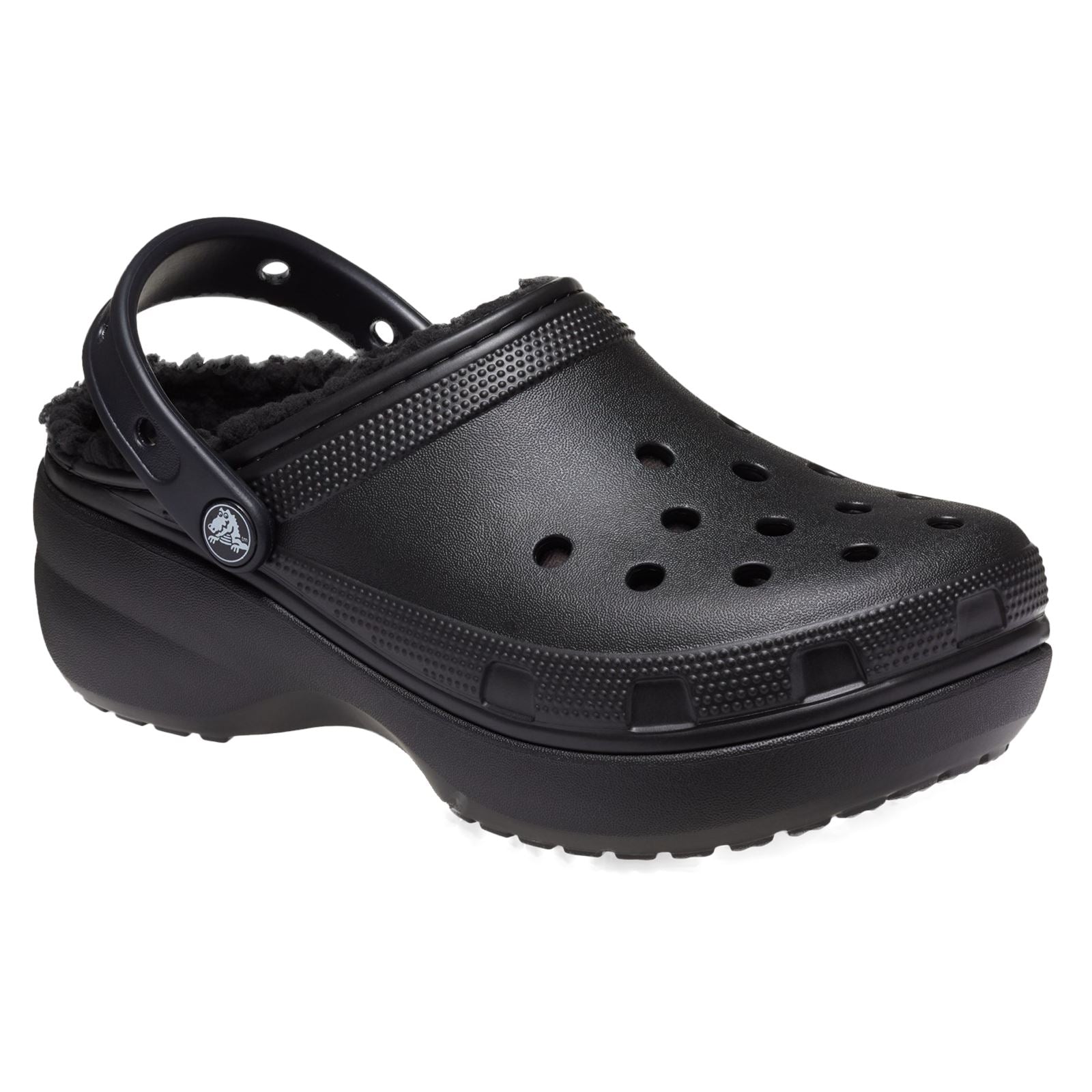 Crocs Classic Platform Lined Synthetic Women's Black Clogs