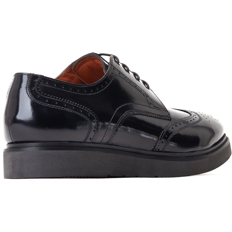 Base London Joe Leather Men's Black Brogues Shoes