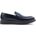 Base London Sid Leather Men's Navy Loafers