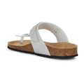 Geox D Brionia Metal Synthetic Polyurethane Women's Silver Sandals
