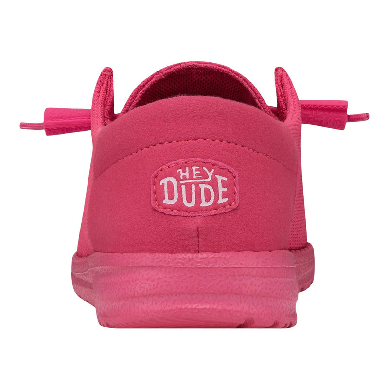 HEYDUDE Wendy Funk Mono Synthetic Women's Electric Pink Moccasins Shoes