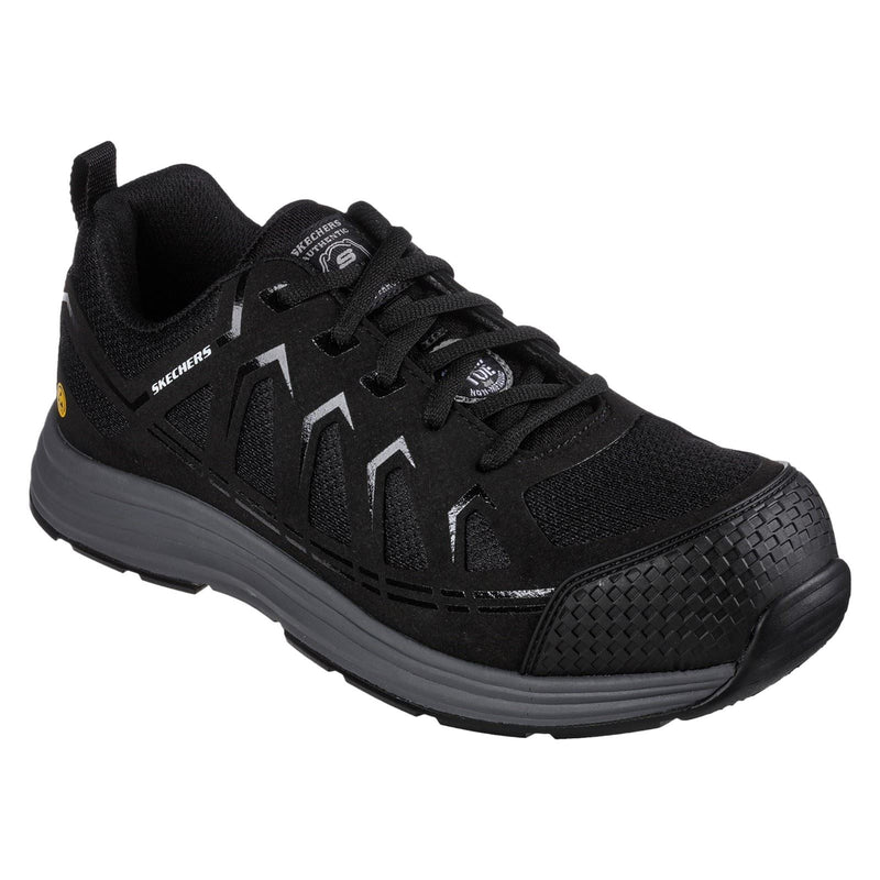 Skechers Workwear Malad II Textile Men's Black Safety Sneakers