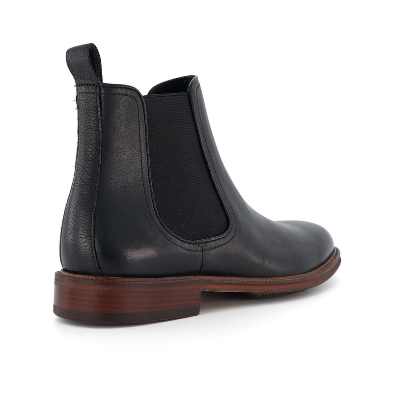 Dune Characteristic Leather Men's Black Boots