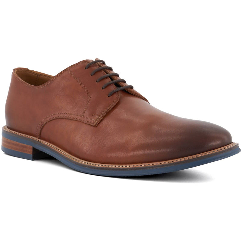 Dune Stanley Leather Men's Tan Lace-Up Shoes