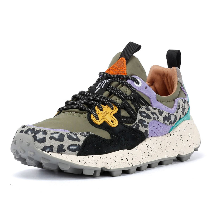 Flower Mountain Yamano 3 Suede Militare/Light Green/Yellow Sneakers