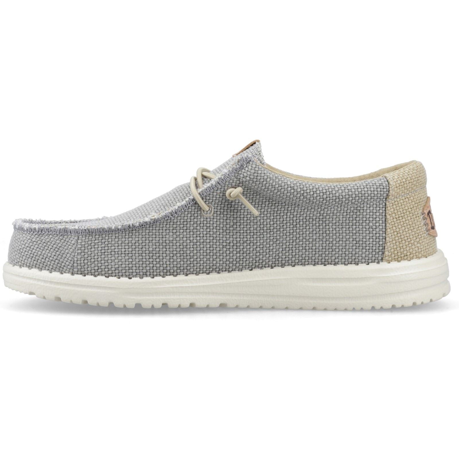 HEYDUDE Wally Braided Polyester Men's Flannel Grey/Olive Grey Moccasins Shoes
