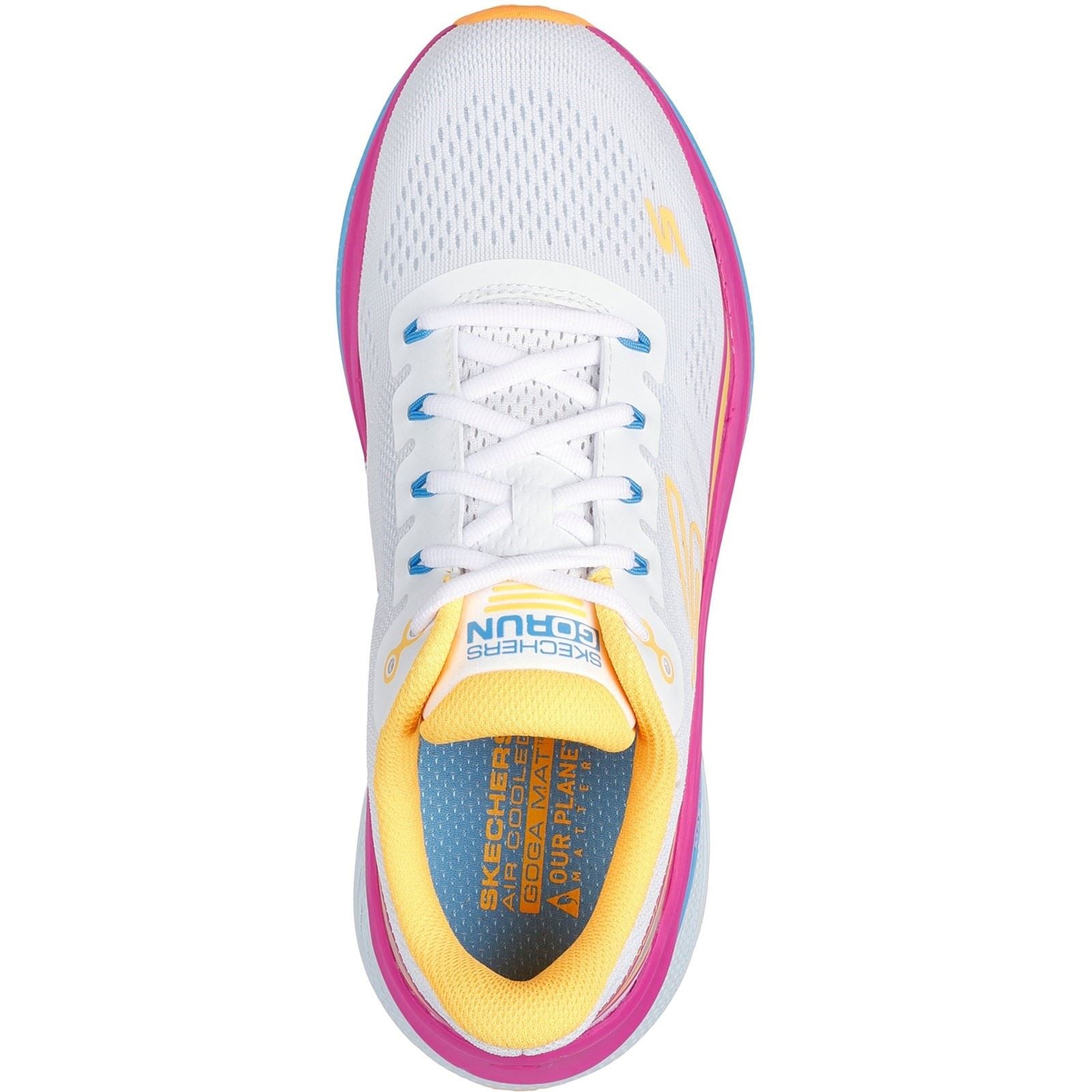 Skechers Performance Max Cushioning Propulsion Textile Women's White/Orange Sneakers