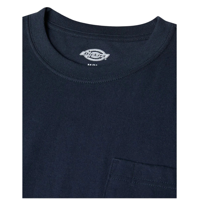 Dickies Pocket Long Sleeve Cotton Men's Blue T-Shirt
