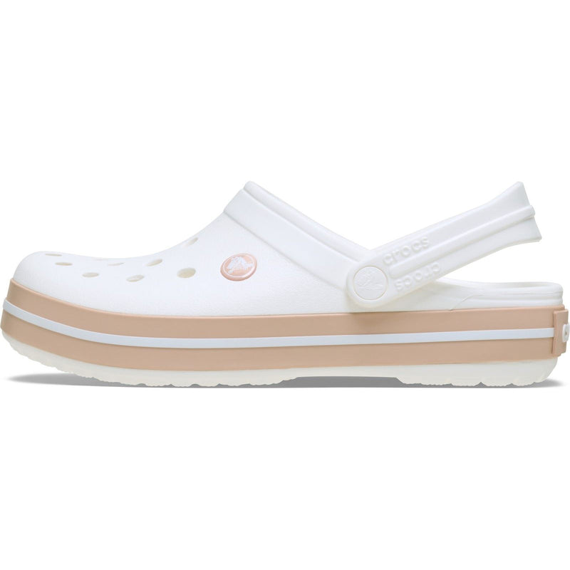 Crocs Crocband Thermoplastic White/Pink Caramel Clogs