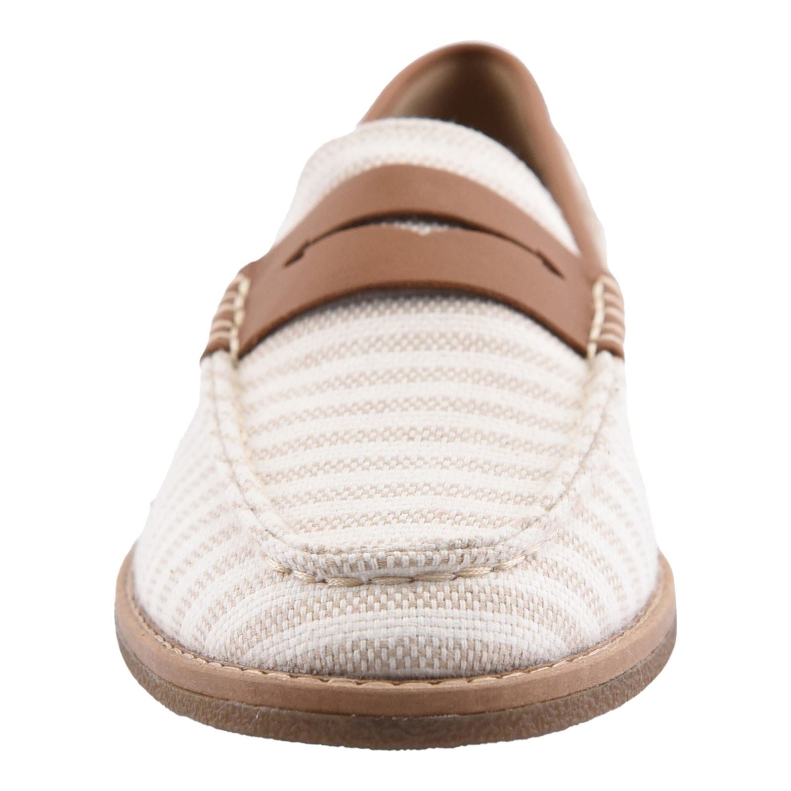 Sperry Port Driving Textile Women's White/Tan Standard Loafers