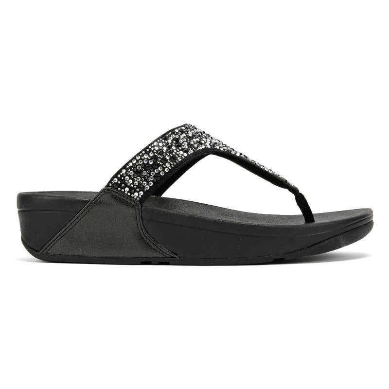 FitFlop Lulu Crystal Mix Women's Black Sandals