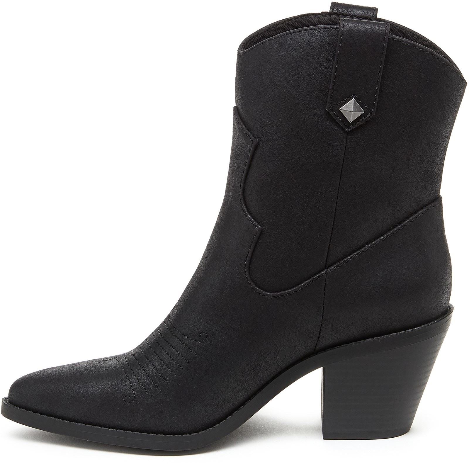 Rocket Dog Feather Polyurethane Women's Black Heeled Ankle Boots