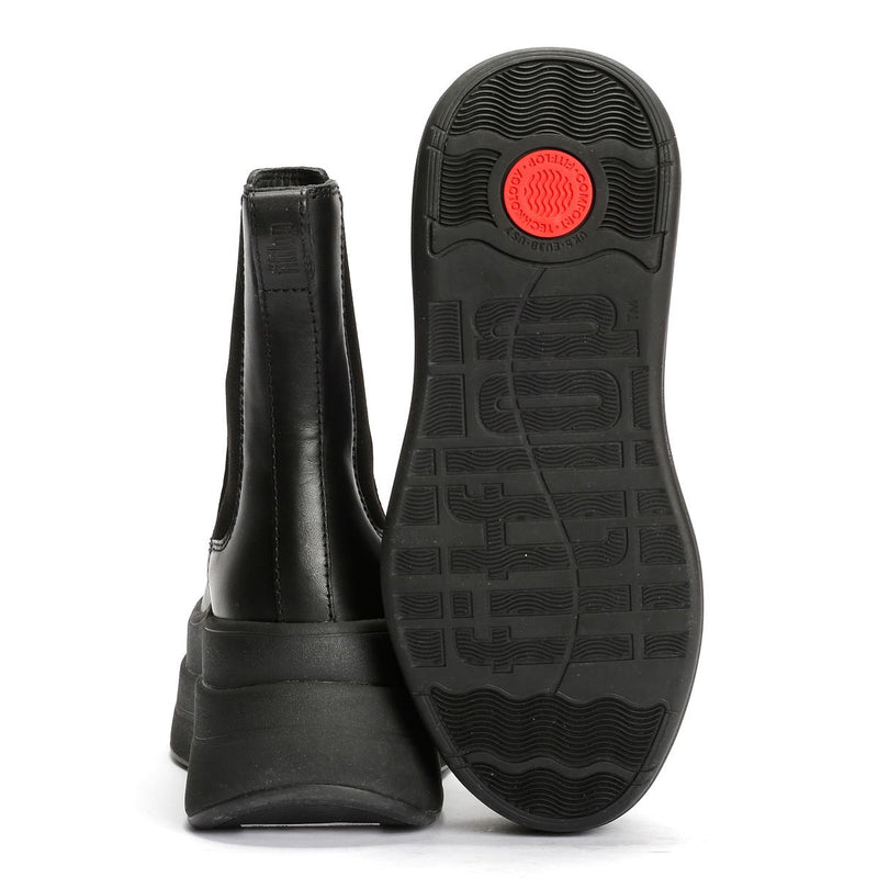 FitFlop F-Mode Leather Women's Black Boots