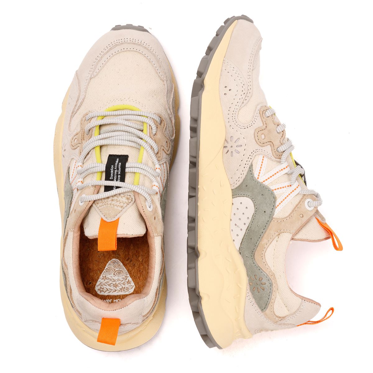 Flower Mountain Yamano 3 Off White/Green Sneakers