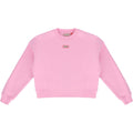 Hunter Tina Logo Cropped Crew Cotton Women's Pink Sweatshirt