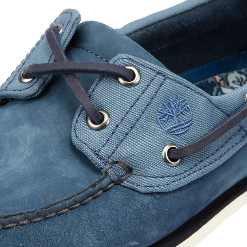 Timberland Classic 2 Eye Leather Men's Dark Blue Boat Shoes