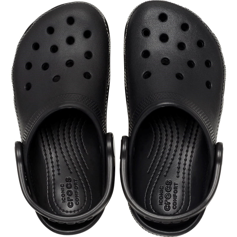 Crocs Toddler Classic Croslite Rubber Black Loafers