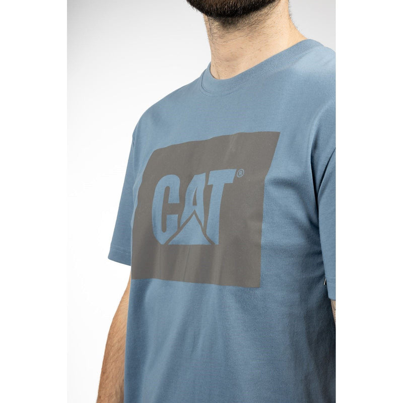 Caterpillar Graphic Cotton Men's Blue T-Shirt