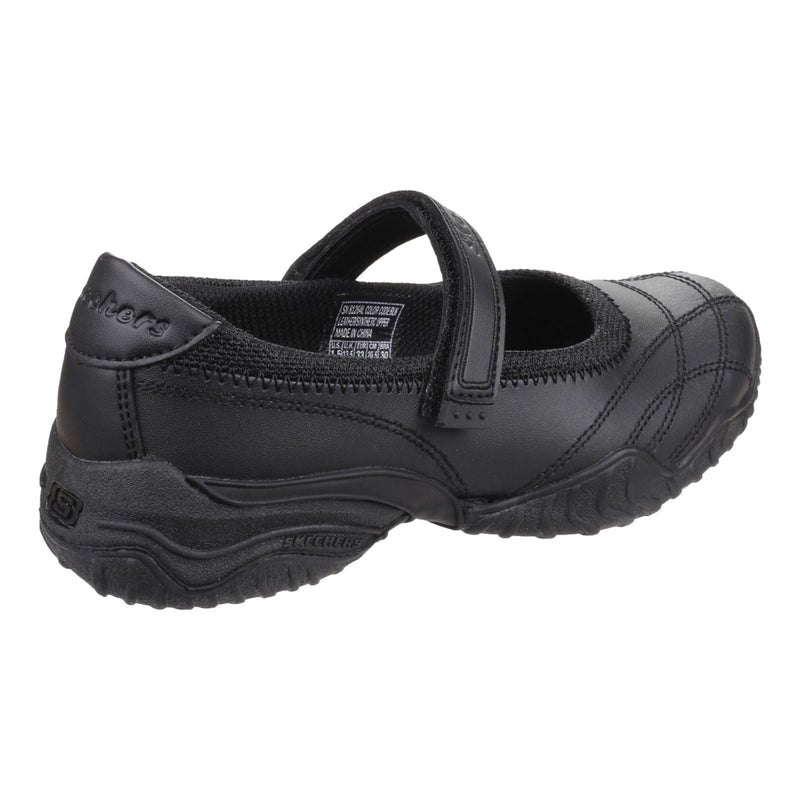 Skechers Velocity Pouty Leather Girls's Black Shoes