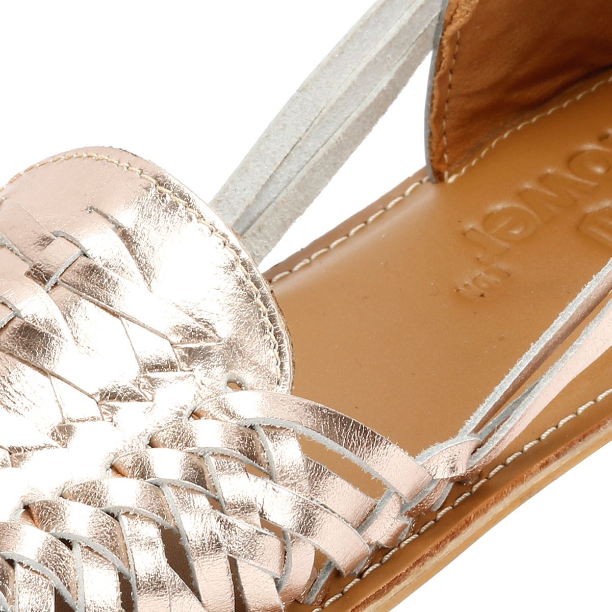 Tower London Hurache Leather Women's Gold Metallic Sandals