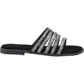 Hush Puppies Paris Slide Suede Women's Black/Silver Sandals