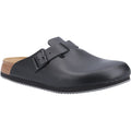 Birkenstock Boston Super Grip Leather Men's Black Clogs