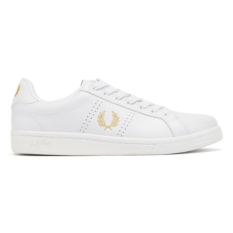Fred Perry Cupsole Leather Men's White/Gold Sneakers
