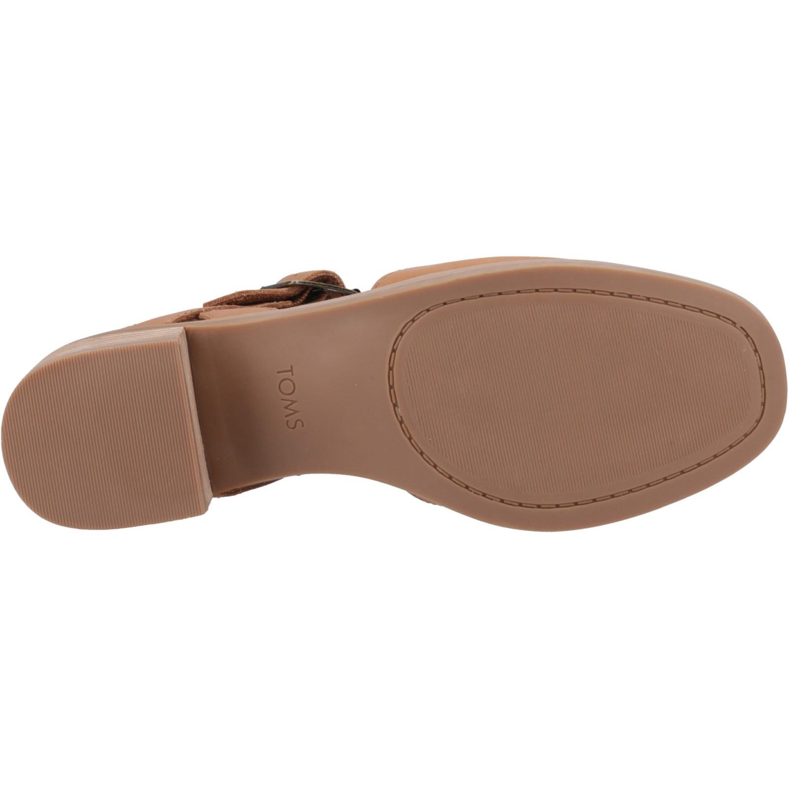 TOMS Jaclyn Leather Women's Brown Sugar Round Slingback Heels