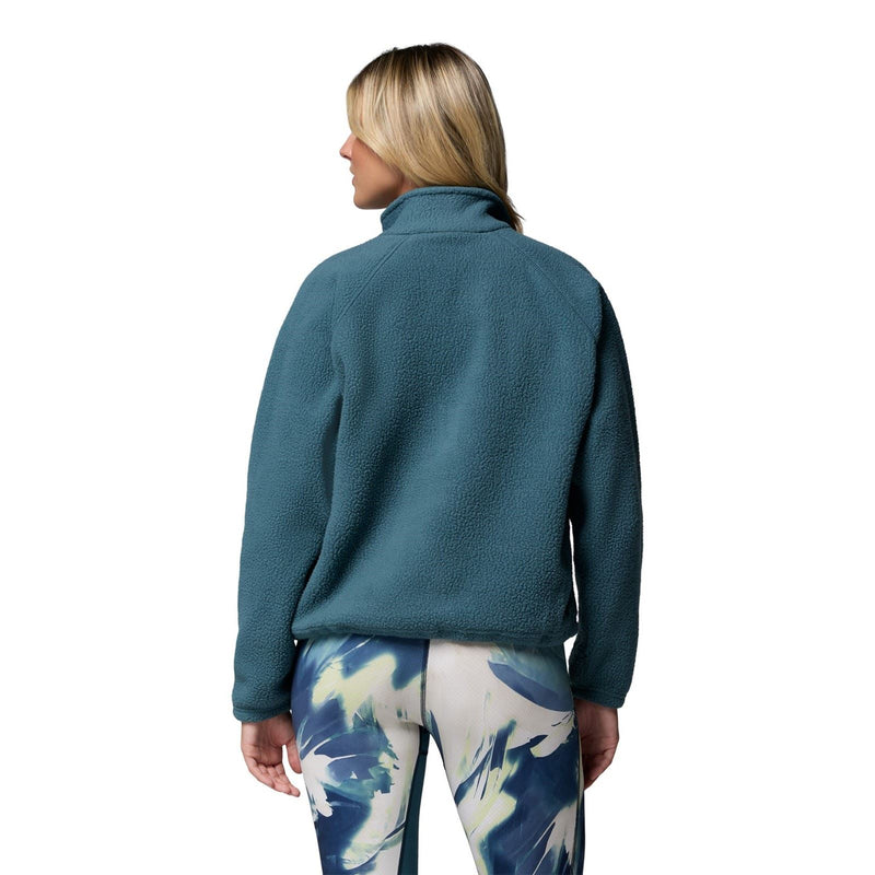 Columbia Jasper Ridge Pebbled Fleece Half Snap Polyester Women's Blue Pullover