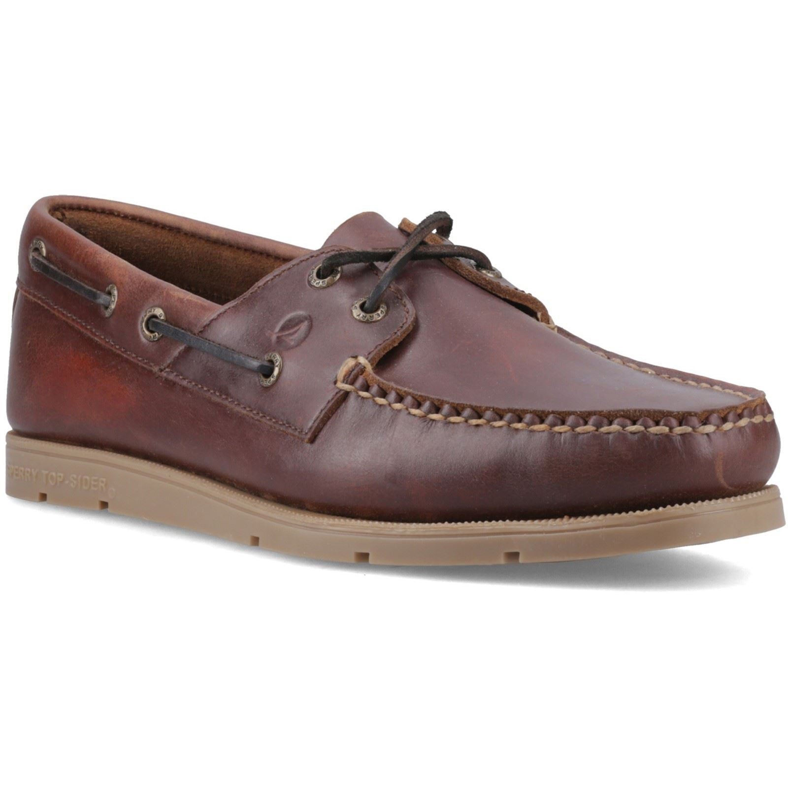 Sperry Oakland 2 Eye Leather Men's Brown Boat Shoes