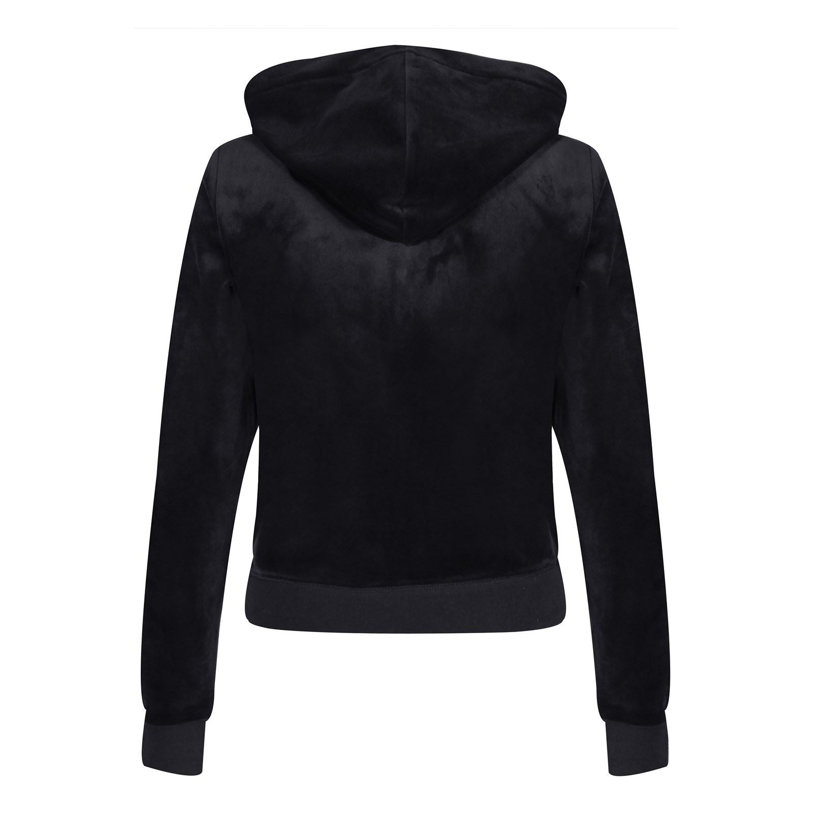 Juicy Couture Robertson Classic Jacket Polyester Women's Black Hooded Sweatshirt