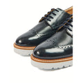 Pod Kortney Leather Women's Navy Patent Brogues Shoes