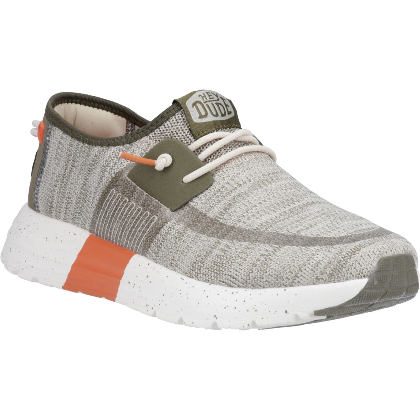HEYDUDE Sirocco Sport Mode Nylon Men's Green/Dusty Olive/Orange Sneakers
