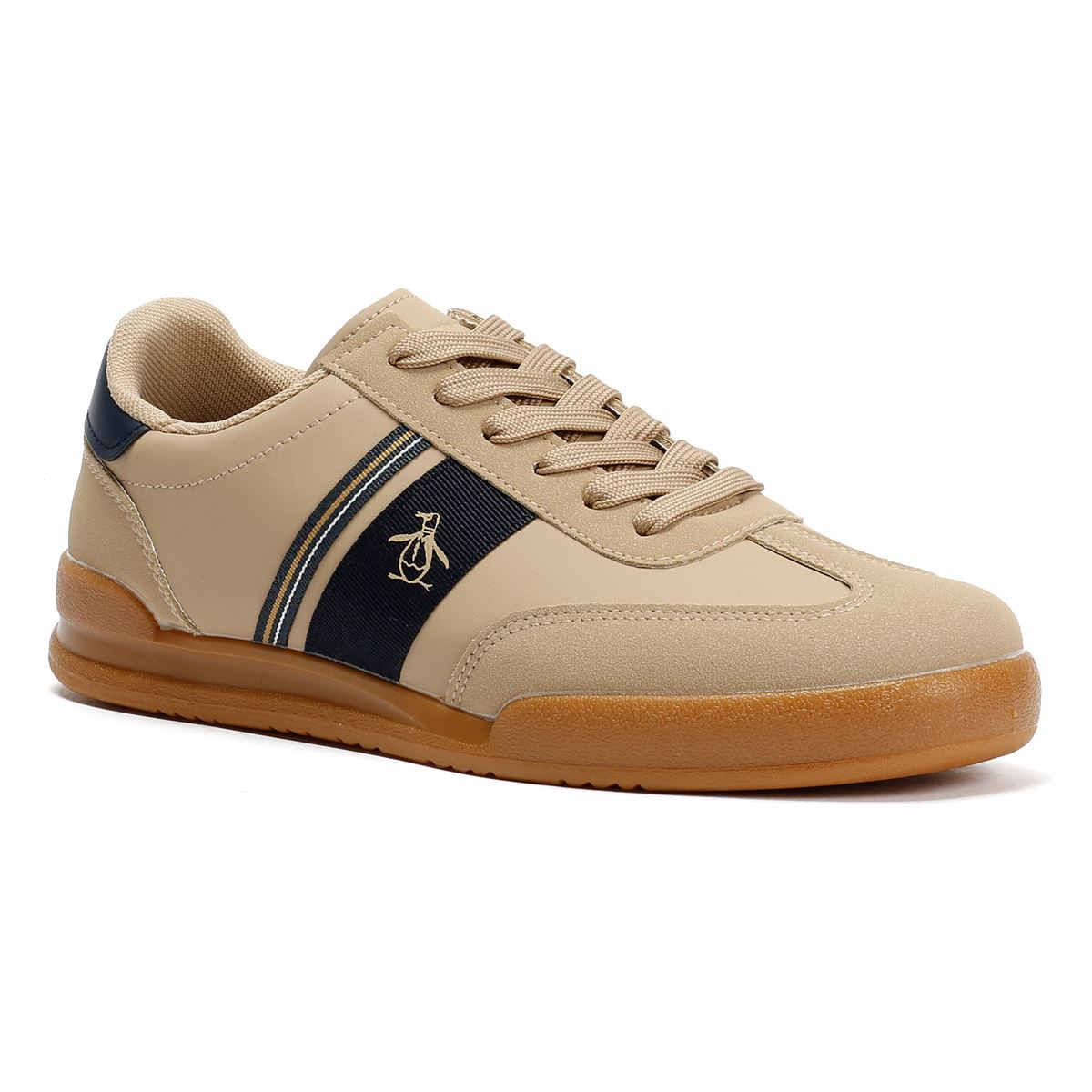 Penguin Gaz Men's Beige/Navy Sneakers