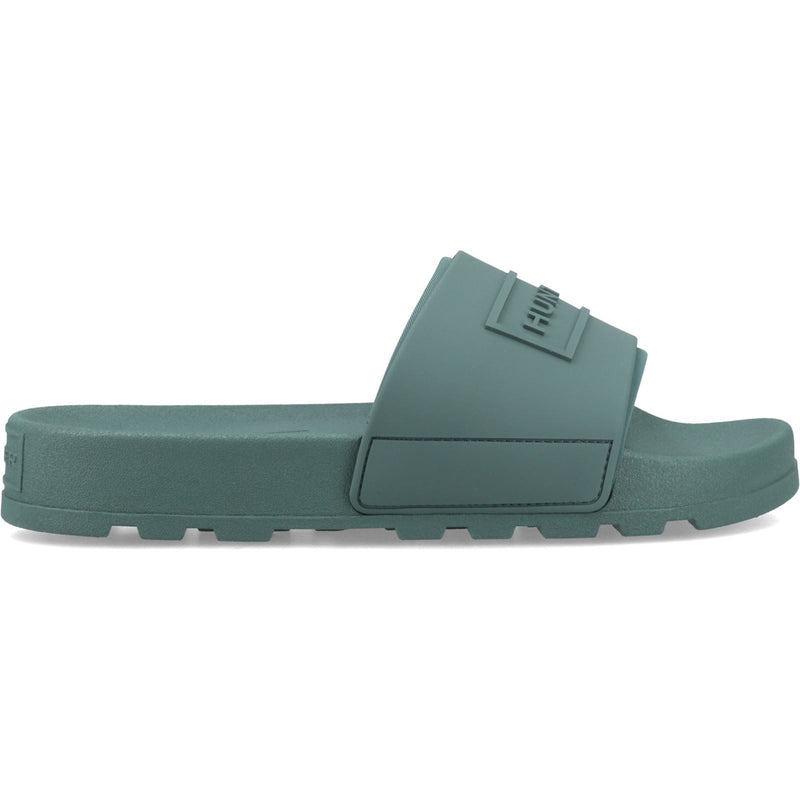 Hunter Core Embossed Slider Synthetic Hunter Green Slides