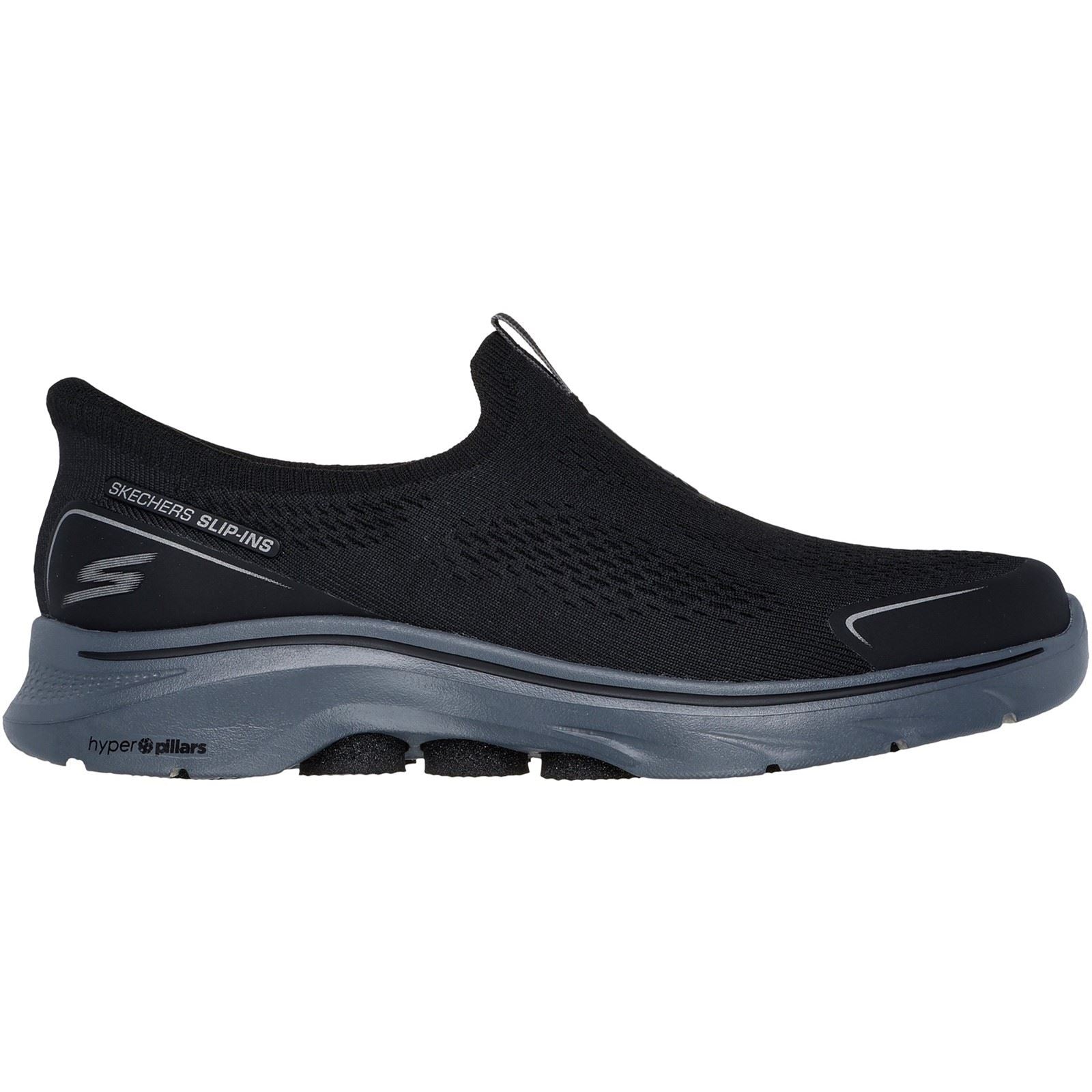 Skechers GO WALK 7 Easy On Evolution Textile Men's Black/Charcoal Sneakers