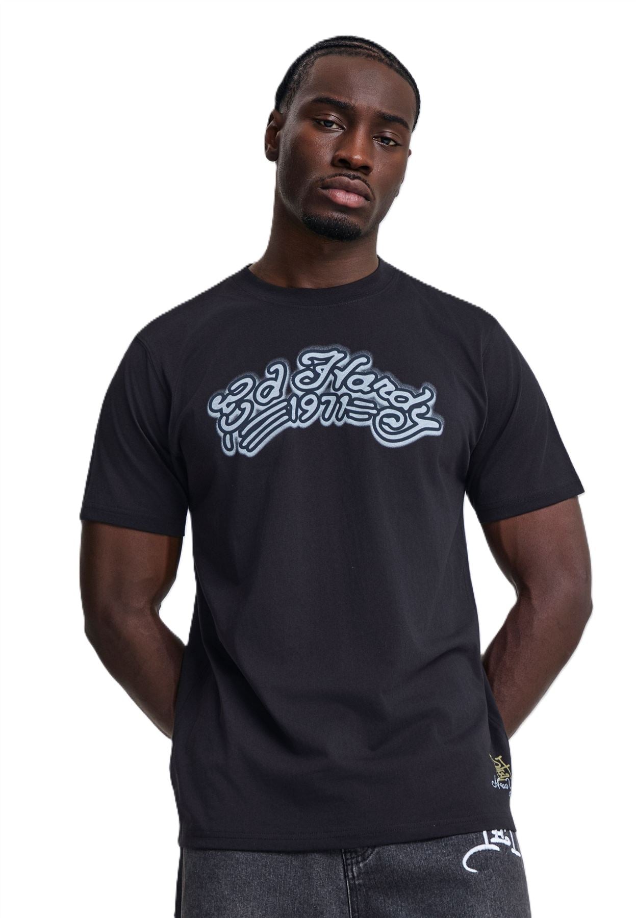 Ed Hardy Stay True Graphic Regular Men's Black T-Shirts