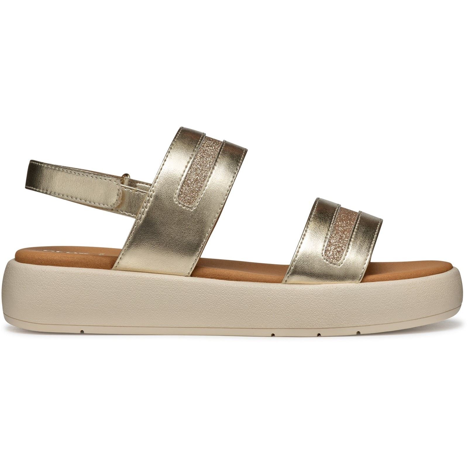 Geox D CAMALEI Women's Light Gold Sandals