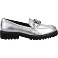 Hush Puppies Gianna Leather Women's Silver Loafers