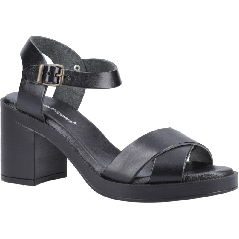 Hush Puppies Georgia Leather Women's Full Black Sandals