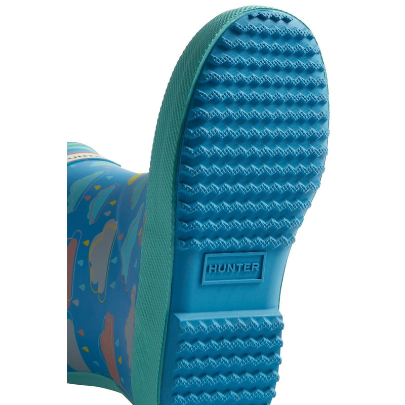 Hunter Kids Rain Cloud Boot Rubber Blue Rainclouds Wellington Boots
