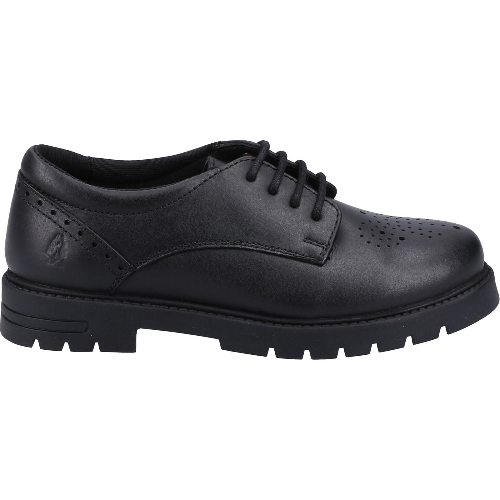 Hush Puppies Jayne Lace Up SNR Leather Girls's Black Lace-Up Shoes