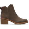 TOMS Hailey Leather Women's Canteen Heeled Ankle Boots