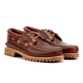 Timberland Authentic 3 Eye Classic Lug Leather Men's Burgundy Boat Shoes