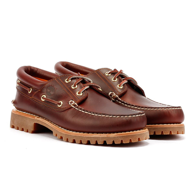 Timberland Authentic 3 Eye Classic Lug Leather Men's Burgundy Boat Shoes