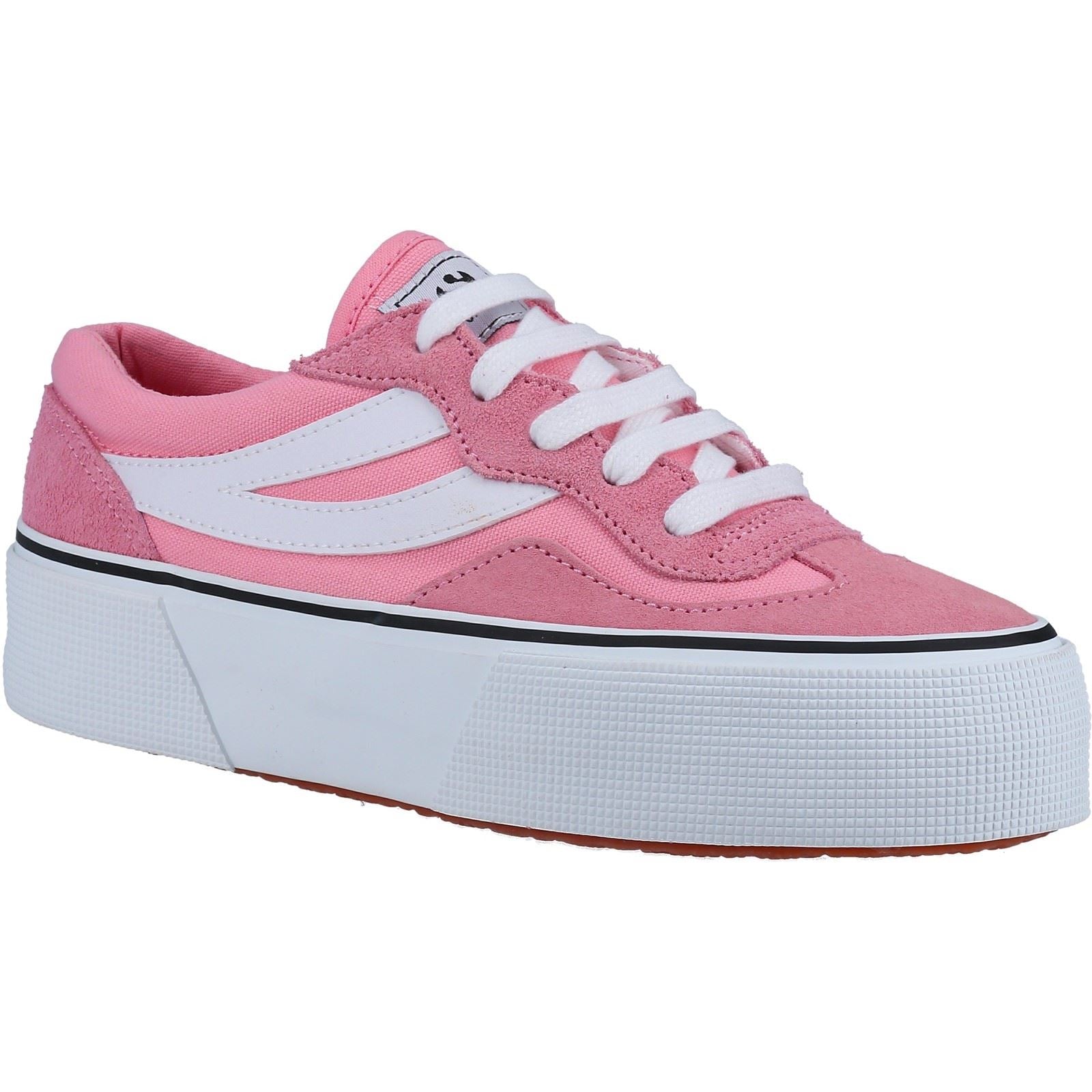 Superga 3041 Revolley Colorblock Platform Leather Women's Pink/White Sneakers